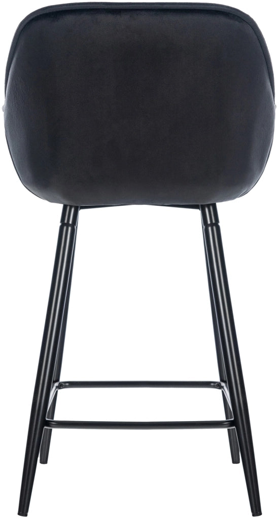 Set di 2 sgabelli da bar Gibson nero,Velluto