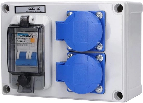 Contatto di corrente acqua resistente - Facile da installare - affidabile e sicuro - per uso interno ed esterno - 230V 40A - adatto a diverse applicazioni
