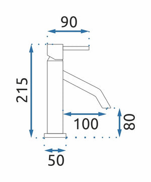 Rubinetto Da Lavabo Rea Level Black Low