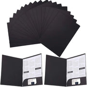 Presentazione A4 in carta kraft di 350g/m², cartellino A4 con chiusura a cerniera, cartellino di certificazione in carta, cartellino per ufficio, conferenza, aziendale, 310 x 220mm (20, nero)