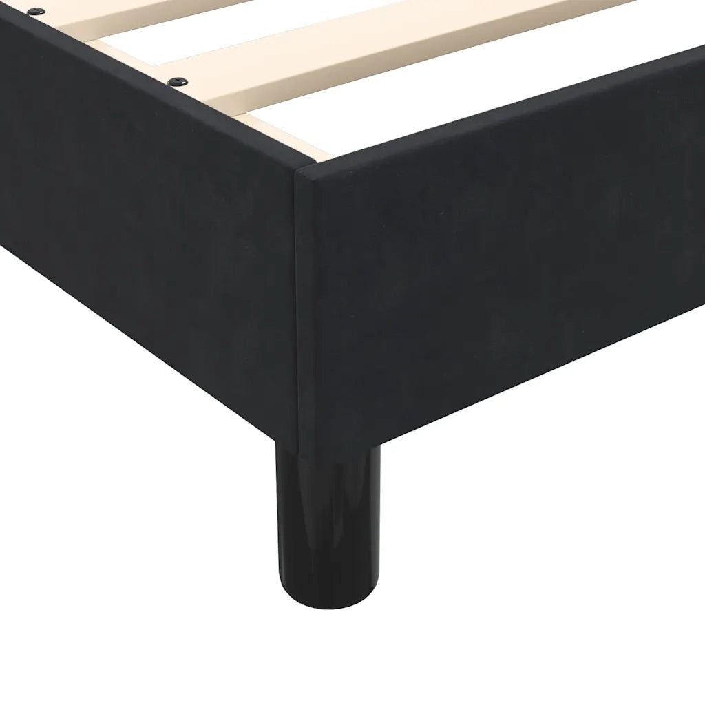 Letto a Molle con Materasso e LED Nero 200x220 cm in Velluto 3317141