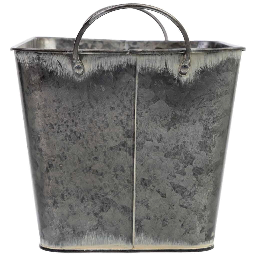 Cestino in metallo con manici 26,5x17,5x15,5 B19x13