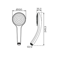 Doccino serie idealrain 1 getto, cromato, ideal standard