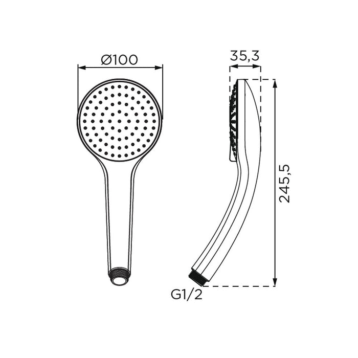 Doccino serie idealrain 1 getto, cromato, ideal standard