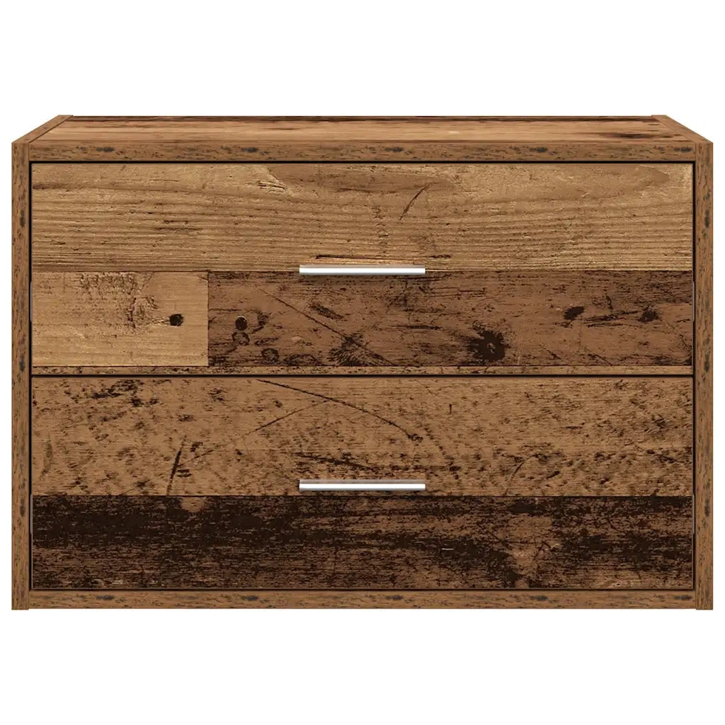Armadio con 2 Cassetti Legno Antico 60x31x40 cm in Truciolato 858835