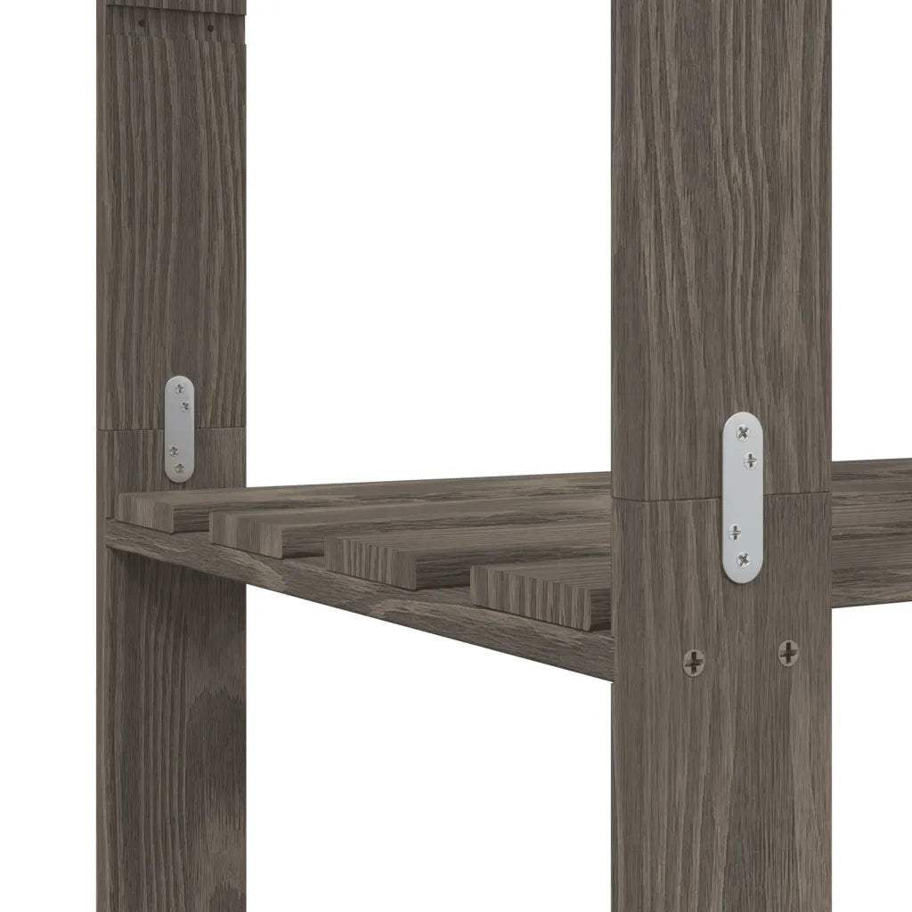 Scaffale a 5 Livelli Grigio 170x38x170 cm in Legno di Pino CFW9025410
