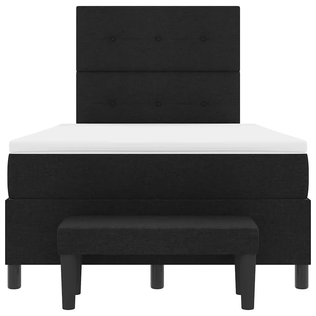 Letto a molle con cuscino Nero 120 x 190 cm Tessuto 3344053