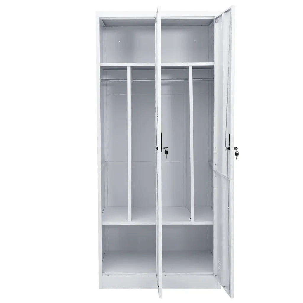 Armadio Grigio Chiaro 80x50x180 cm in Acciaio cod mxl 62074