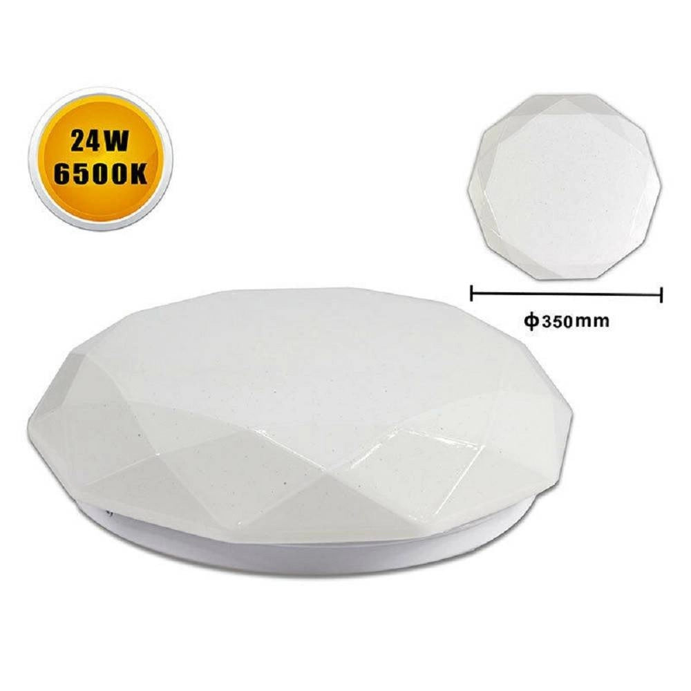 Trade Shop - Plafoniera Soffitto Lavorata 24 Watt 48led Moderno Luce 3000k 4000k 6500k C-0 -