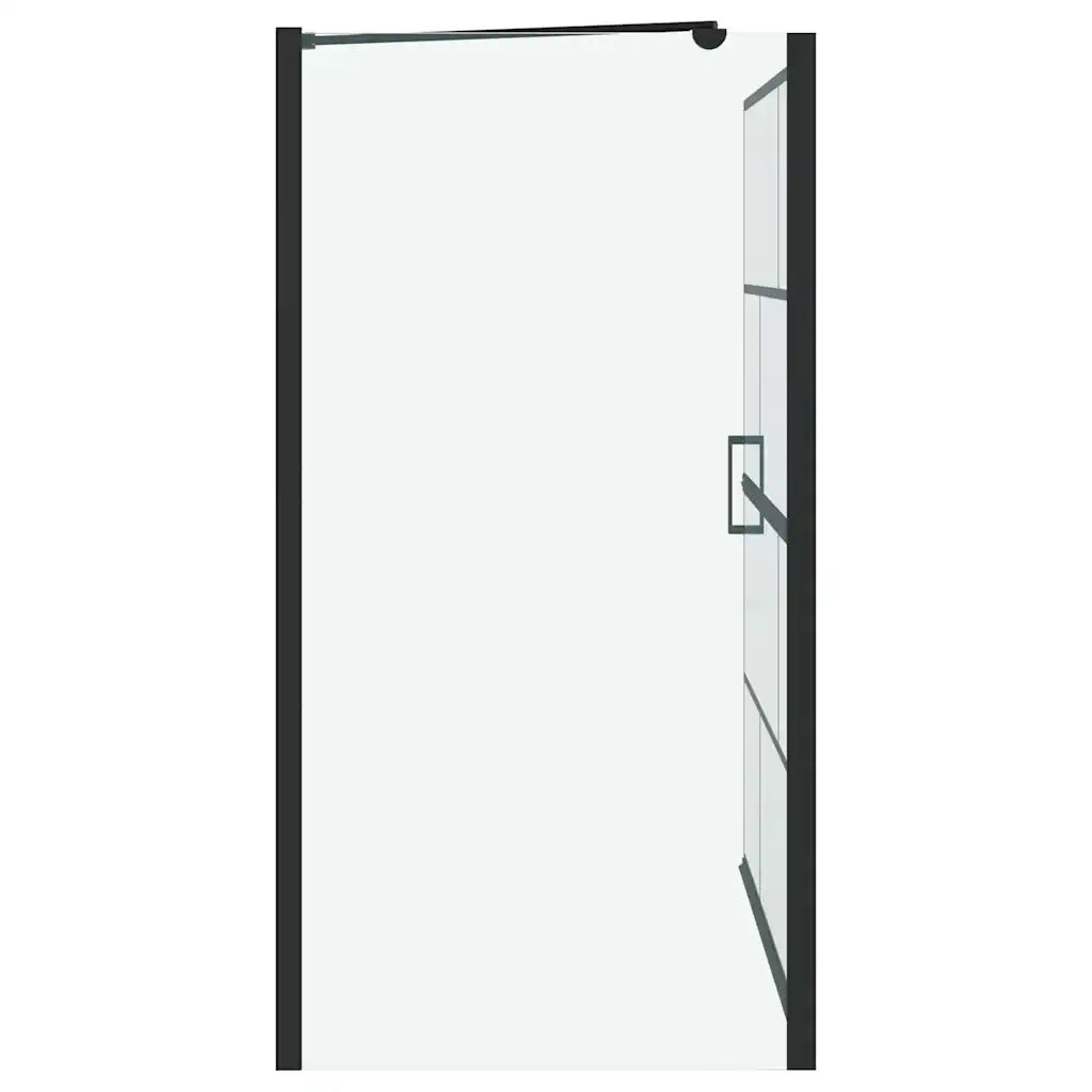 Schermo per Bagno e Doccia Nero e trasparente 116 x 68 x 128 cm CFW7734739