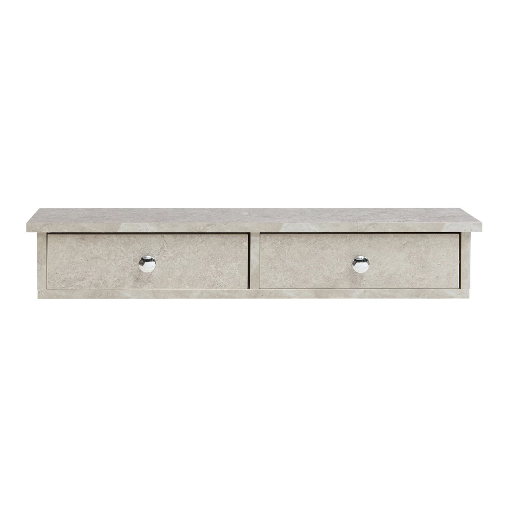 Scaffale dal design senza tempo per soggiorno/camera da letto mobiletto portaoggetti da parete 10 x 60 x 15 cm MDF grigio 03_0011244