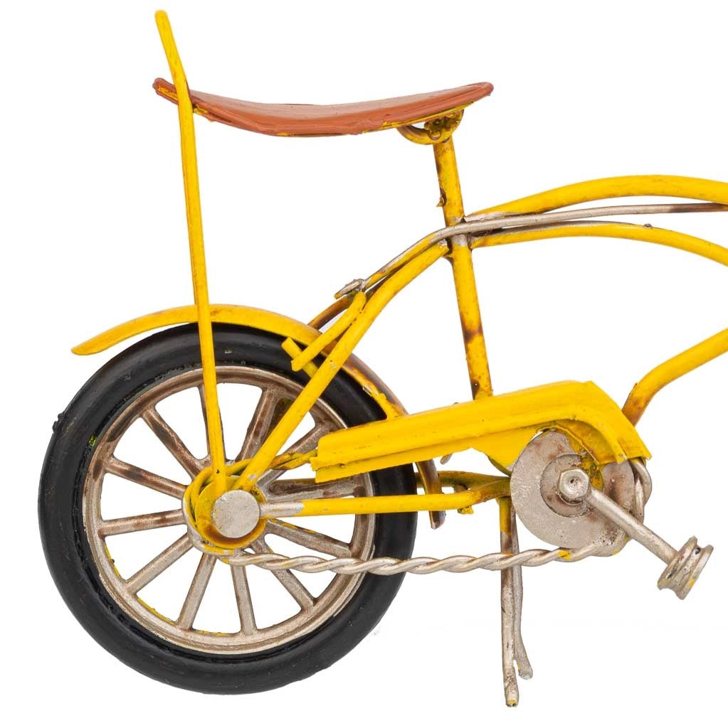 Bicicletta in metallo gialla 16x5x11,5h