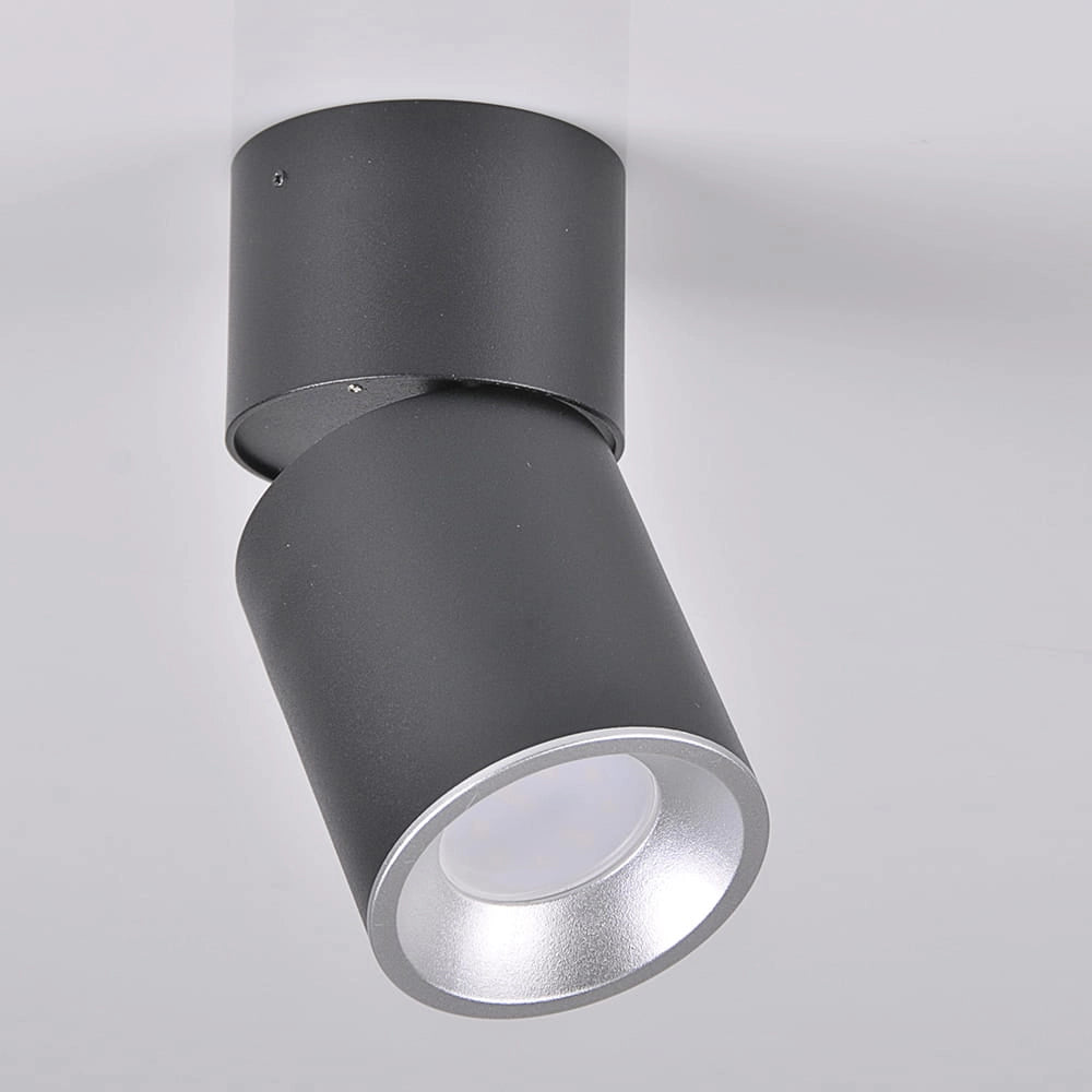 Faretto da soffitto orientabile GU10 nero/argento Astra Polux