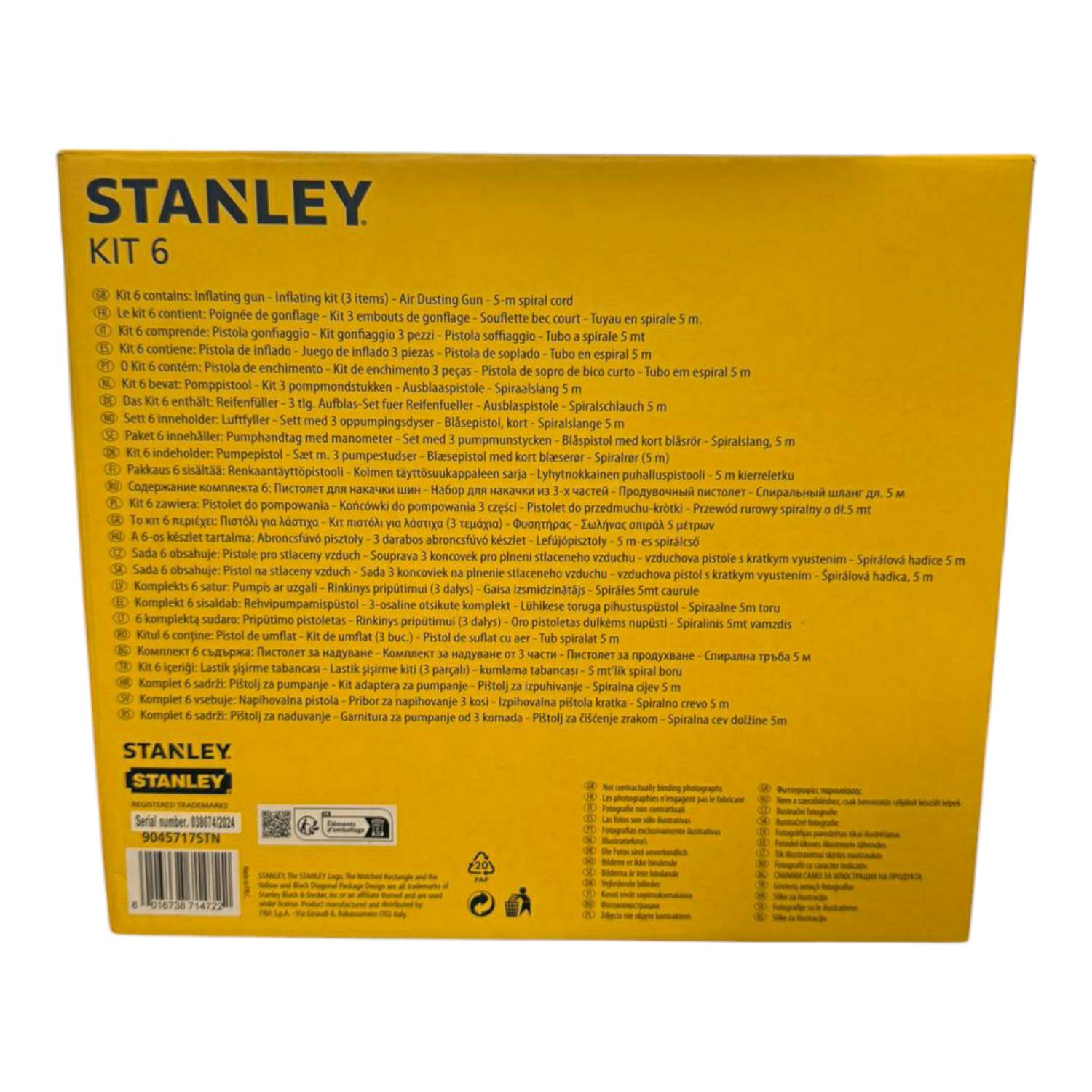 KIT COMPRESSORE AIR STANLEY 6PZ