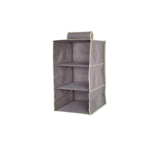 OWIJI Organizer Portaoggetti Appendere Armadio 3 Ripiani 60 x 30 x 30 cm Salvaspazio Divisori Interno Pieghevole Contenitore Vestiti Scarpe