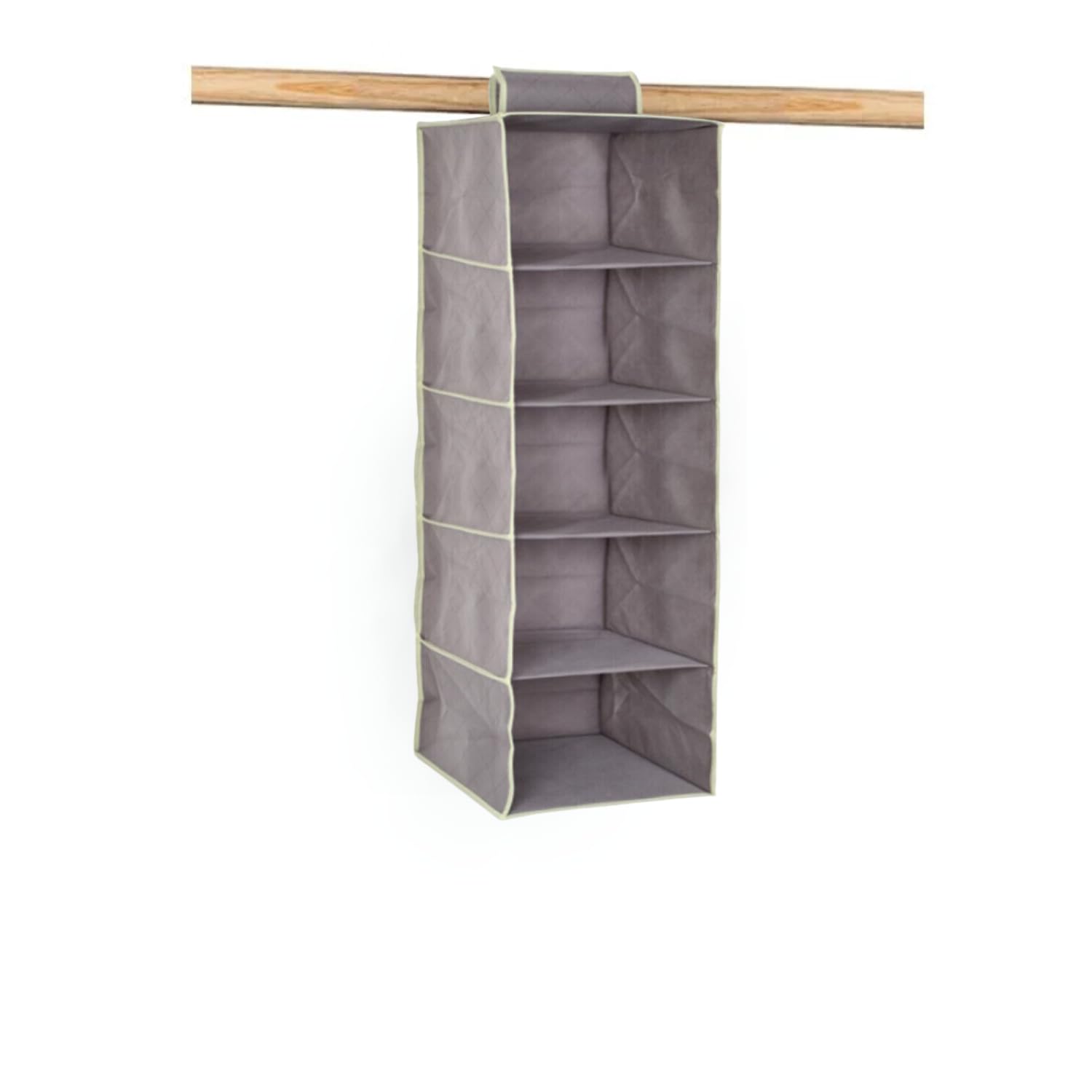 OWIJI Organizer Portaoggetti Appendere Armadio 5 Ripiani 100 x 30 x 30 cm Salvaspazio Divisori Interno Pieghevole Contenitore Vestiti Scarpe