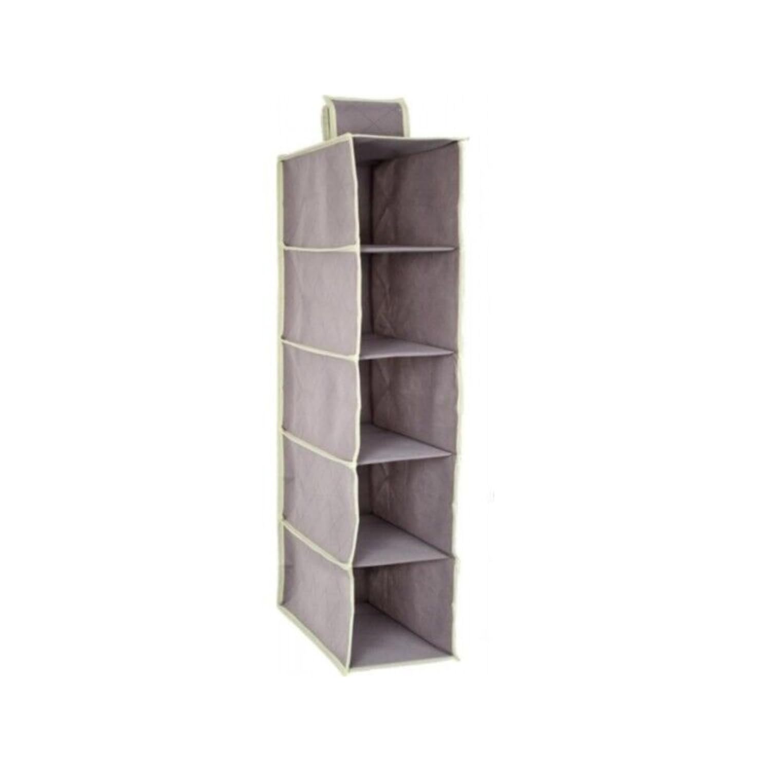 OWIJI Organizer Portaoggetti Appendere Armadio 5 Ripiani 70 x 15 x 30 cm Salvaspazio Divisori Interno Pieghevole Contenitore Vestiti Scarpe