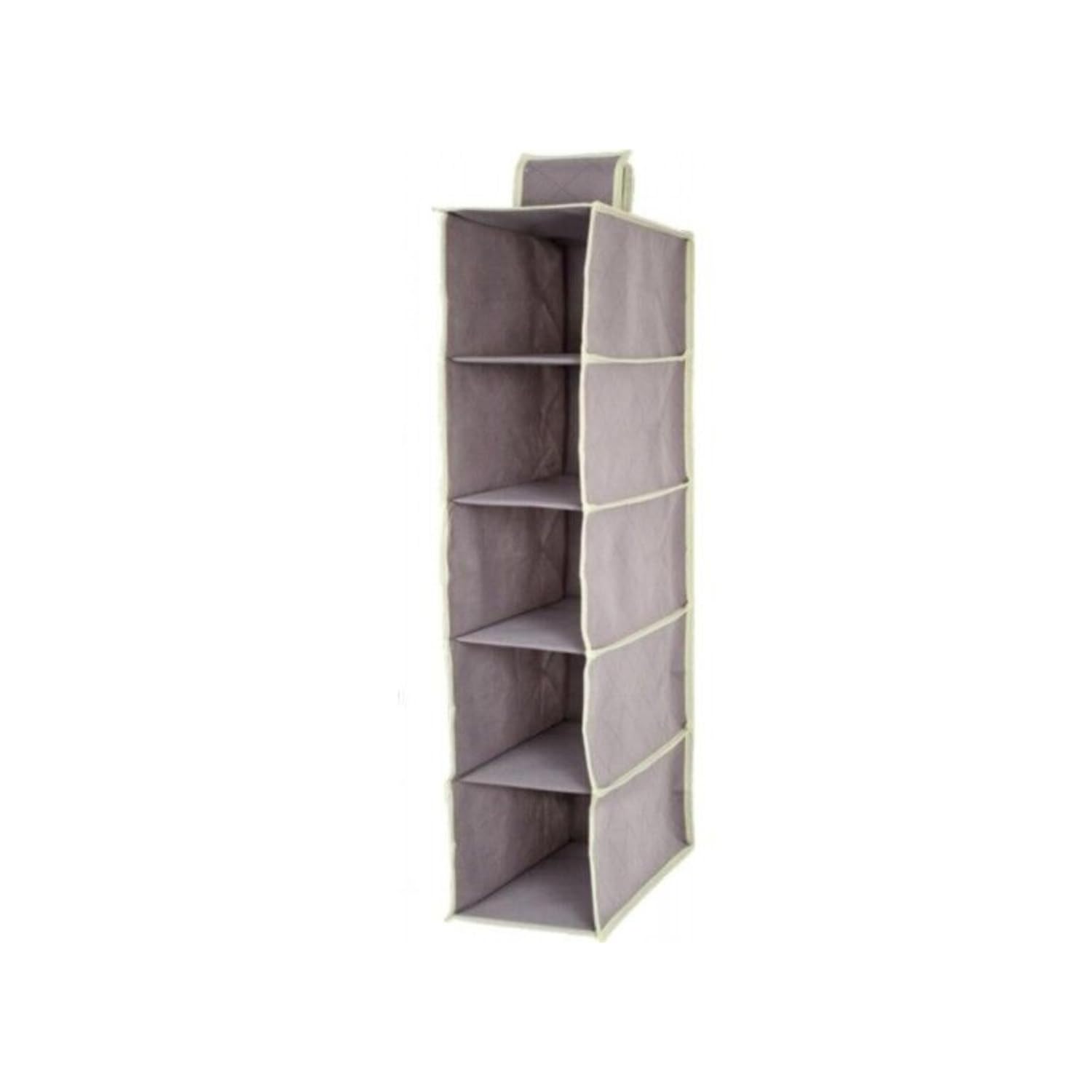 OWIJI Organizer Portaoggetti Appendere Armadio 5 Ripiani 70 x 15 x 30 cm Salvaspazio Divisori Interno Pieghevole Contenitore Vestiti Scarpe
