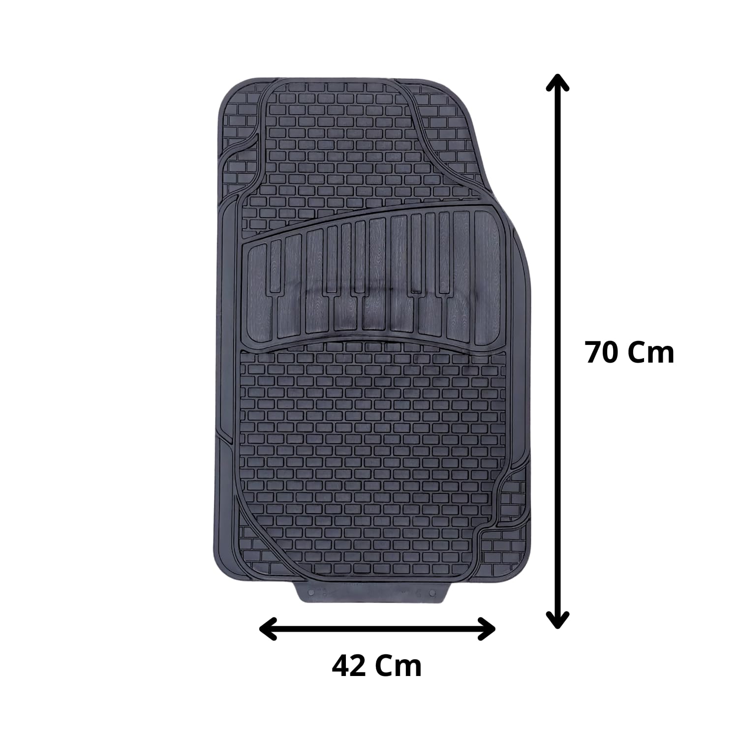 OWIJI Tappetini Auto Gomma Universali Set 4 Pezzi Antiscivolo Abitacolo Sagomabili PVC Plastica Impermeabile Ritagliabile Adattabile