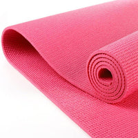 OWIJI Tappetino Yoga Pilates Aerobica Palestra Ginnastica Fucsia PVC Antiscivolo Dimensioni 61 x 173 Spessore 0,5 mm Pieghevole Confortevole Casa Palestra Ufficio