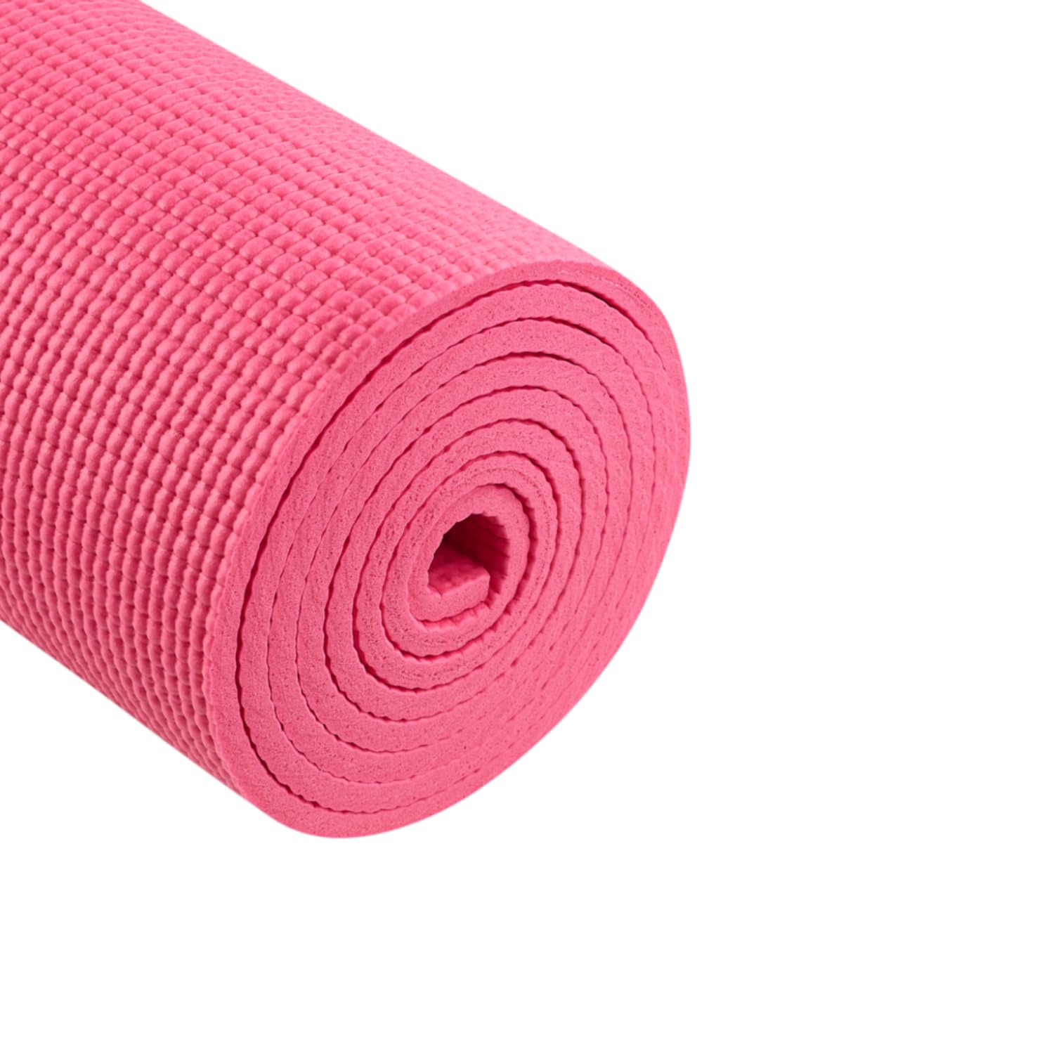 OWIJI Tappetino Yoga Pilates Aerobica Palestra Ginnastica Fucsia PVC Antiscivolo Dimensioni 61 x 173 Spessore 0,5 mm Pieghevole Confortevole Casa Palestra Ufficio