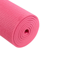 OWIJI Tappetino Yoga Pilates Aerobica Palestra Ginnastica Fucsia PVC Antiscivolo Dimensioni 61 x 173 Spessore 0,5 mm Pieghevole Confortevole Casa Palestra Ufficio