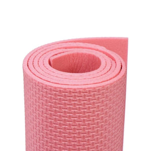OWIJI Tappetino Yoga Pilates Aerobica Palestra Ginnastica Rosa PVC Antiscivolo Dimensioni 61 x 173 Spessore 0,5 mm Pieghevole Confortevole Casa Palestra Ufficio