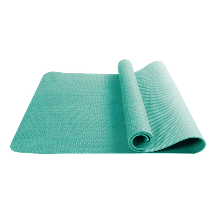 OWIJI Tappetino Yoga Pilates Aerobica Palestra Ginnastica Verde Acqua PVC Antiscivolo Dimensioni 61 x 173 Spessore 0,5 mm Pieghevole Confortevole Casa Palestra Ufficio