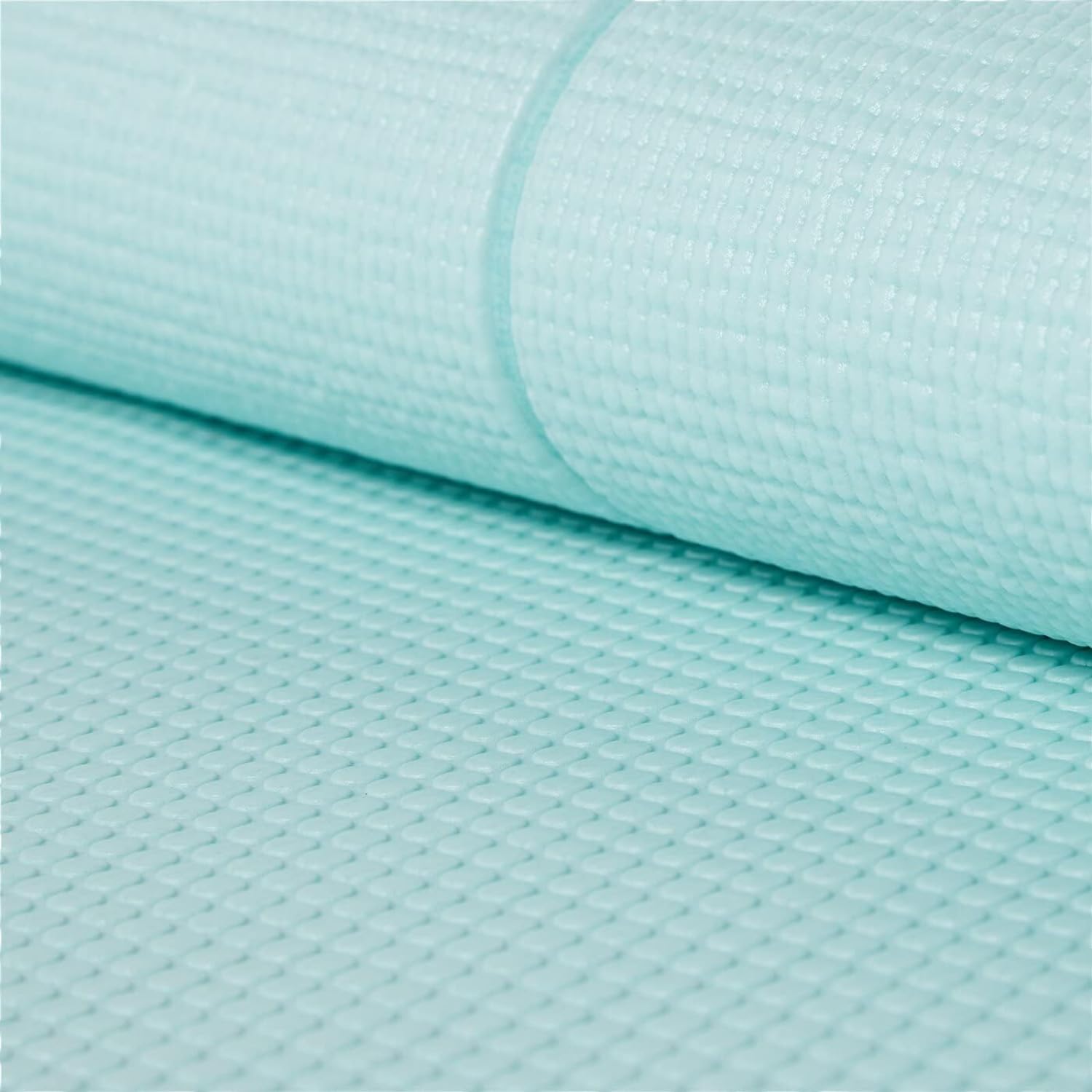 OWIJI Tappetino Yoga Pilates Aerobica Palestra Ginnastica Verde Acqua PVC Antiscivolo Dimensioni 61 x 173 Spessore 0,5 mm Pieghevole Confortevole Casa Palestra Ufficio