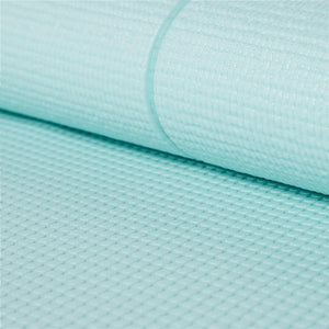 OWIJI Tappetino Yoga Pilates Aerobica Palestra Ginnastica Verde Acqua PVC Antiscivolo Dimensioni 61 x 173 Spessore 0,5 mm Pieghevole Confortevole Casa Palestra Ufficio