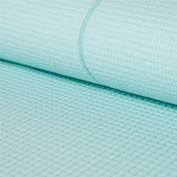 OWIJI Tappetino Yoga Pilates Aerobica Palestra Ginnastica Verde Acqua PVC Antiscivolo Dimensioni 61 x 173 Spessore 0,5 mm Pieghevole Confortevole Casa Palestra Ufficio