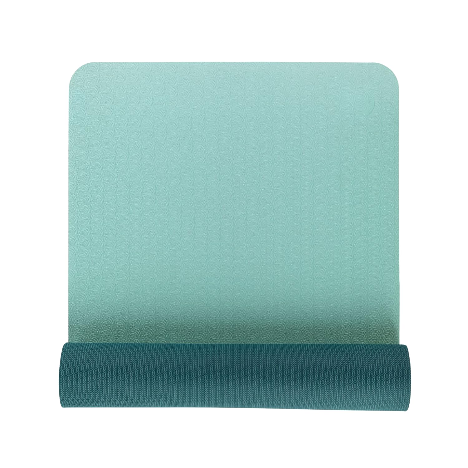 OWIJI Tappetino Yoga Pilates Aerobica Palestra Ginnastica Verde Acqua PVC Antiscivolo Dimensioni 61 x 173 Spessore 0,5 mm Pieghevole Confortevole Casa Palestra Ufficio