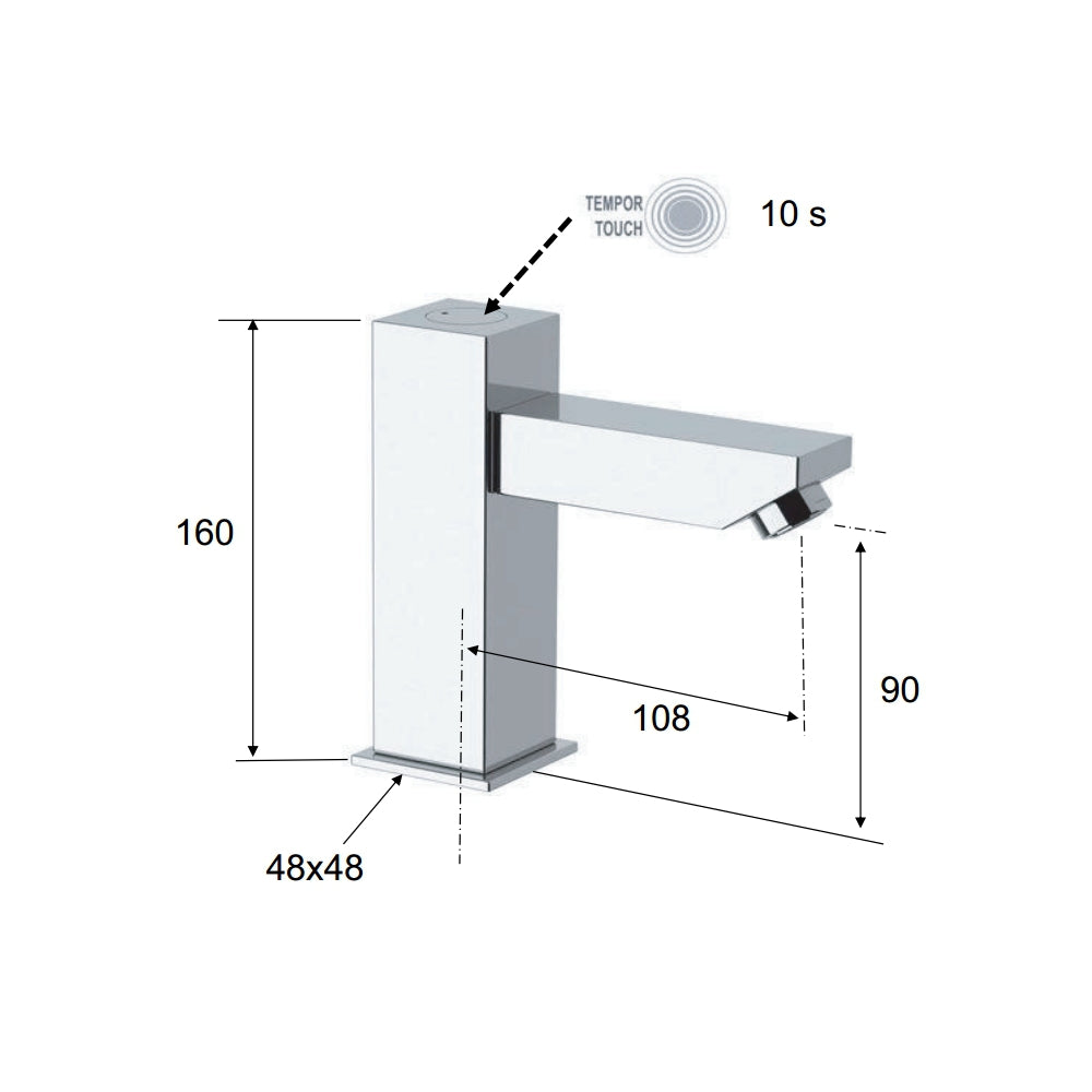 Rubinetto a temporizzazione elettronica - serie tempor