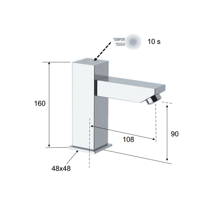Rubinetto a temporizzazione elettronica - serie tempor