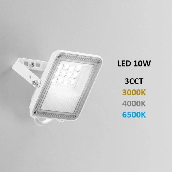FARO PROIETTORE PER ESTERNO A LED 10W 3CCT BIANCO ESUS FAN EUROPE