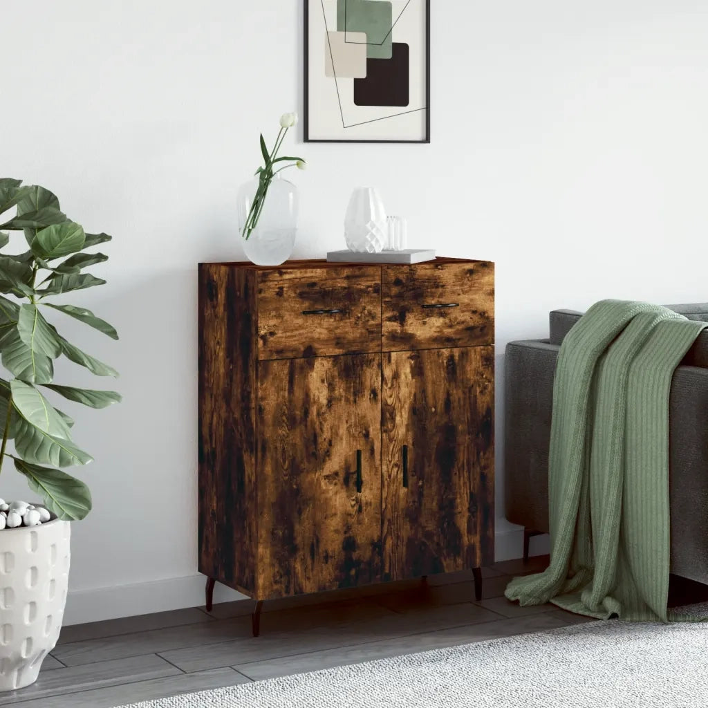 Credenza-Buffet-Armadio da cucina Rovere Fumo 69,5x34x90 cm in Legno Multistrato 939879