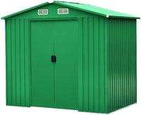 Casetta Box da Giardino in Metallo Lamiera Zincata Tetto a 2 Falde