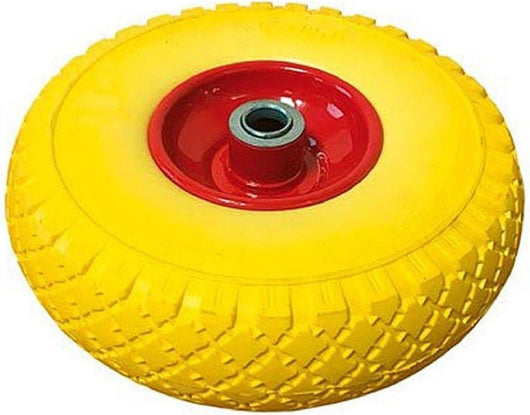 Ruota Antiforatura di Ricambio per Carrello Portatutto Gialla 26 cm