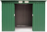 Casetta Box da Giardino in Metallo Lamiera Zincata Tetto a 1 Falda