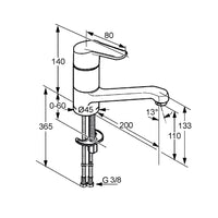 Rubinetto per lavello con bocca girevole serie project - kludi, rak, cromato