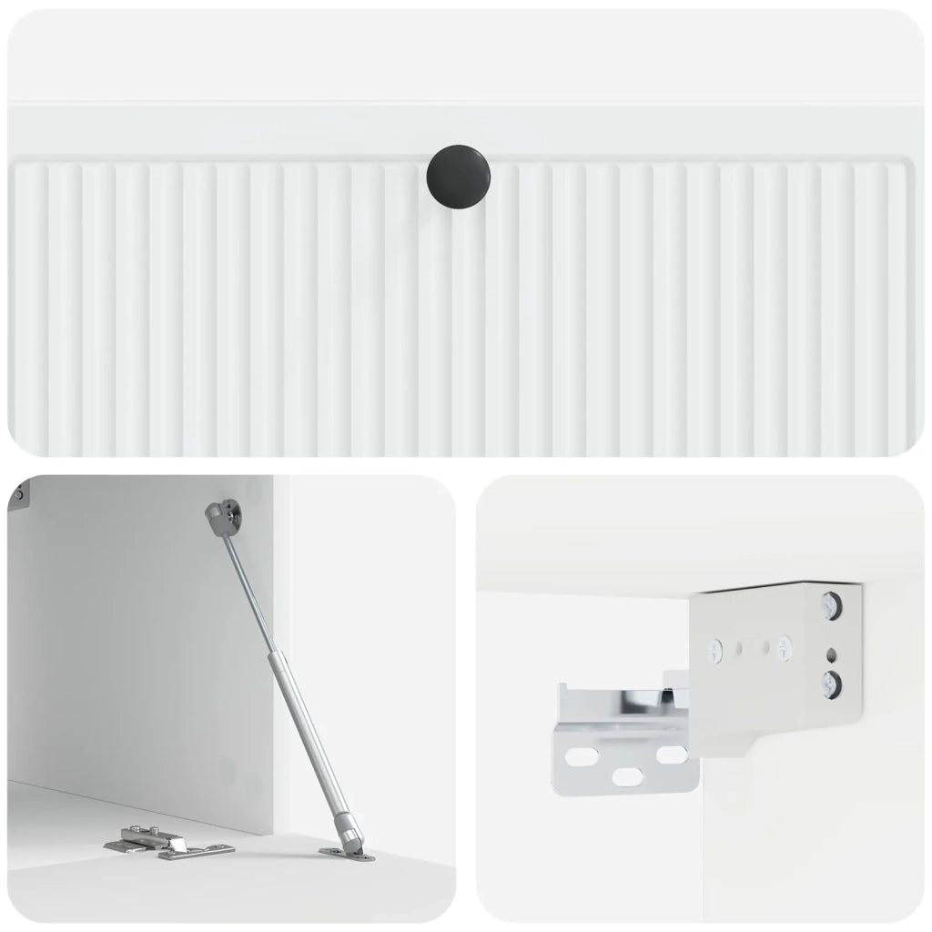 Mobile Porta TV da Muro Bianco 98 x 41 x 30 cm 898015