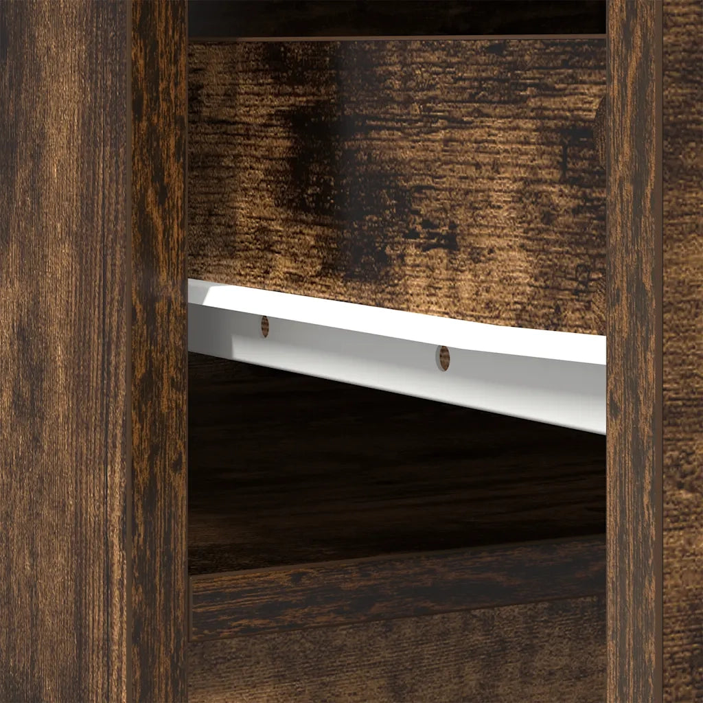 Credenza Rovere Fumo 37,5x35x180 cm in Legno Multistrato 861665