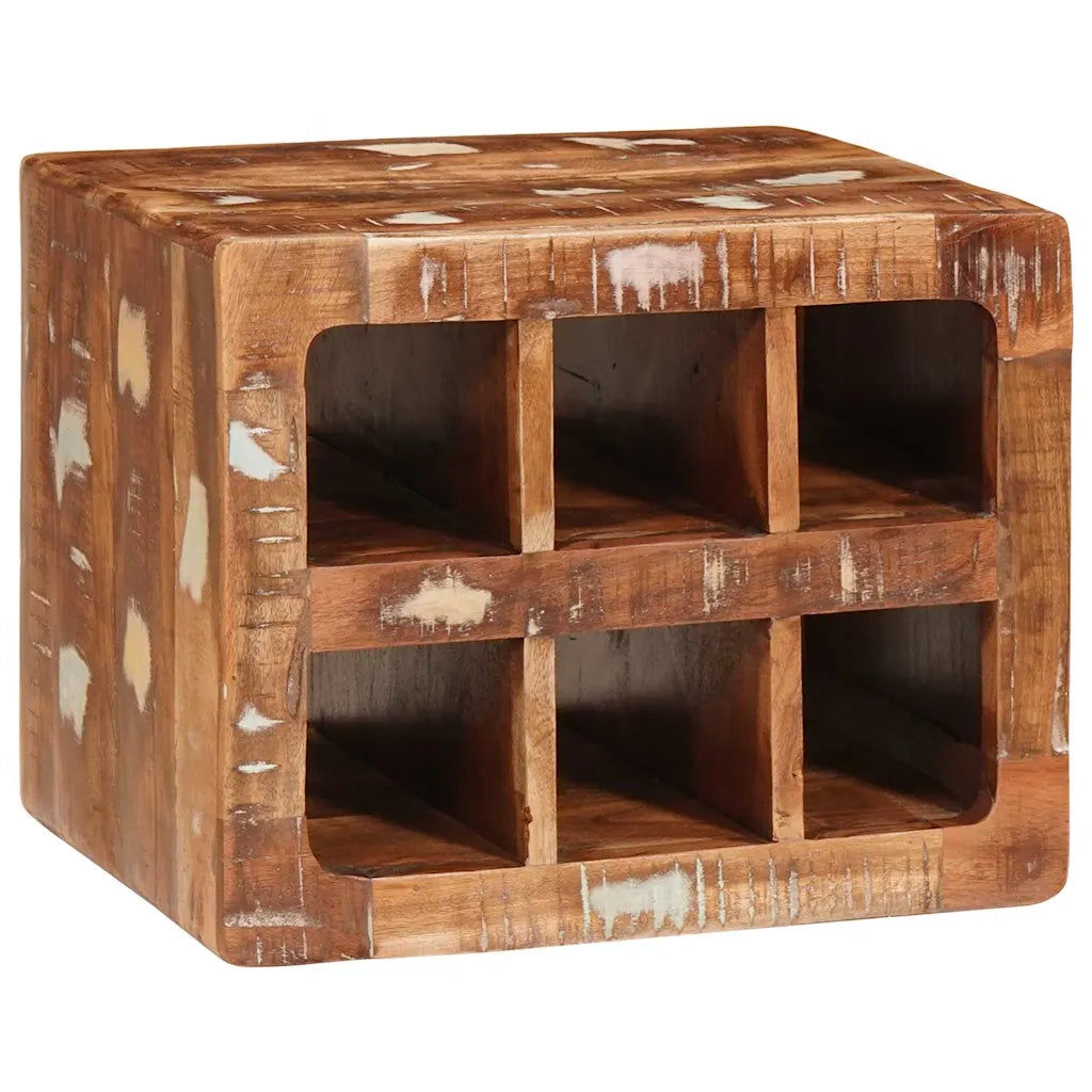 Portabottiglie Marrone Legno Recuperato Massello 4104574