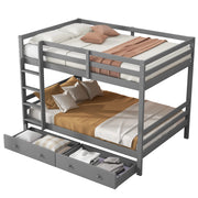 LETTO A CASTELLO 140x200 cm Grigio in pino e MDF con materasso incluso