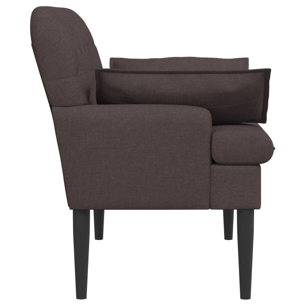Loveseat con bottoni imbottiti Marrone Scuro 111 x 68 x 80 cm 42041800