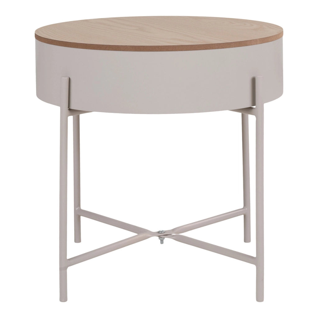 Tavolino Sisco, Beige, Truciolare Melaminico, 40x40x40 cm