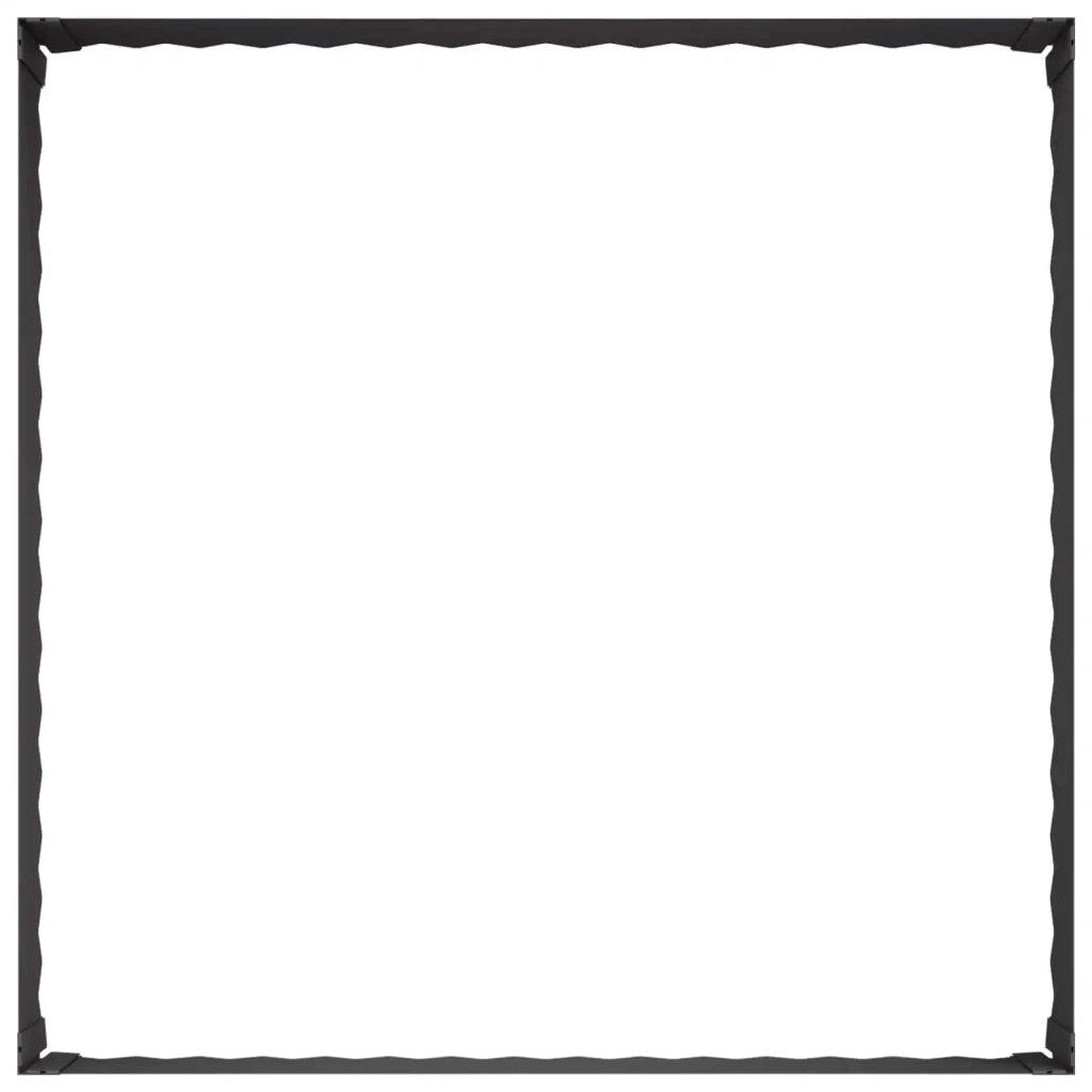 Bordura per Prato 100 x 100 x 35 cm Acciaio Nero 8008973