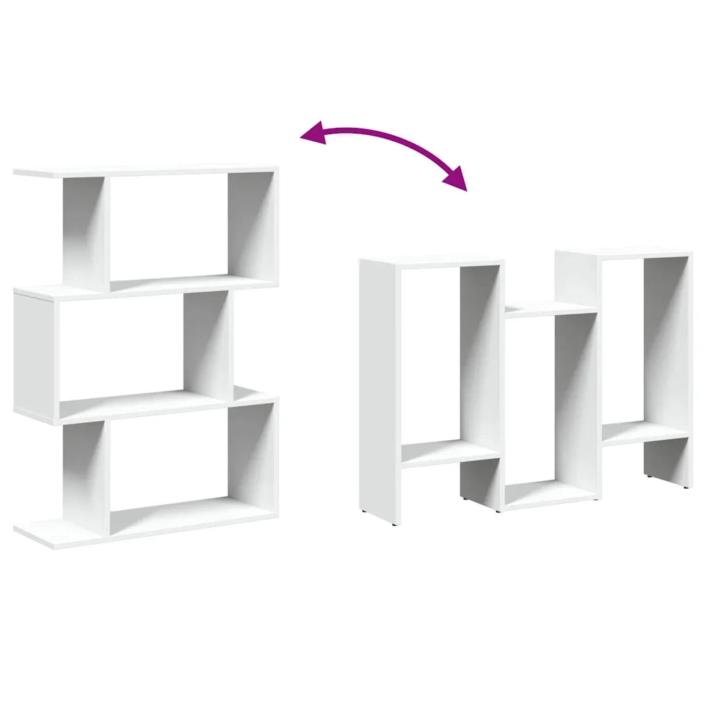 Libreria divisoria a 3 ripiani bianca 70x24x97 cm in legno ingegnerizzato 858111