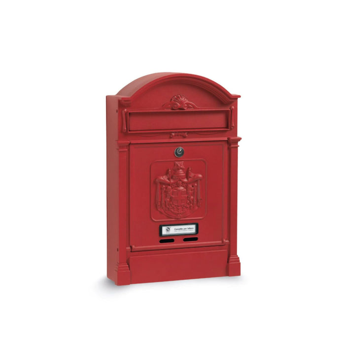 OWIJI Cassetta Postale Esterno Personale Rossa Alluminio Dimensioni 41 x 9,5 x 25,5 Cm Stile Tradizionale…