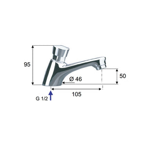 Rubinetto temporizzato per lavabo a cigno - serie tempor